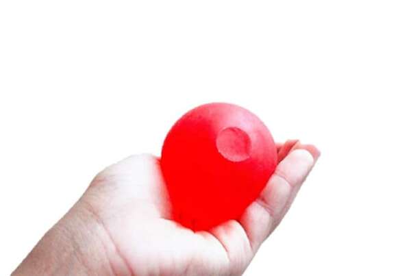 NAB Gel Ball for Hand Exercise- Hand Grip Strengthener- Stress Relief Therapy- Non-Toxic BPA Free (Universal Size-Red) - Image 3