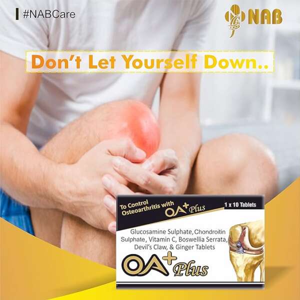 NAB HEALTHCARE Glucosamine Sulphate, Chondroitin Sulphate, Vitamin C, Boswellia Serrata, Devil's Claw and Ginger Tablets - Image 3