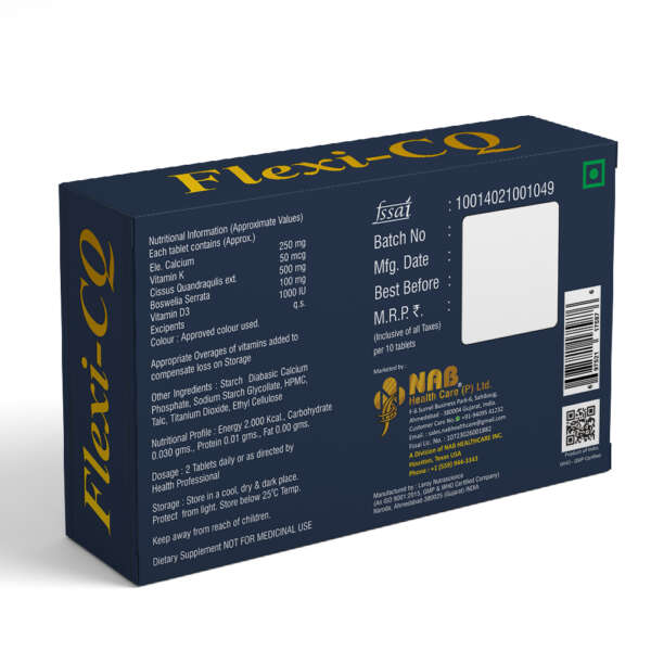 NAB HEALTHCARE Ele.Calcium, Vitamin K2-7,Cissus Quandraqulis ext., Boewelia Senta, Vitamin D3 tablets - Image 3